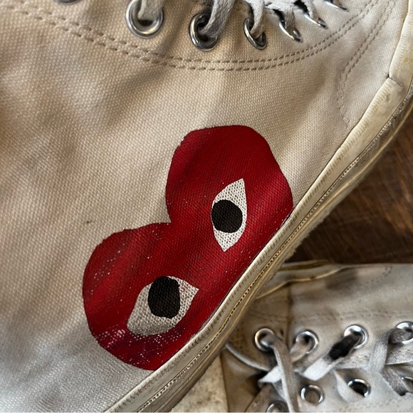 Converse Chuck 70 High Hi x Comme des Garcons CDG Play Milk - Picture 11 of 13